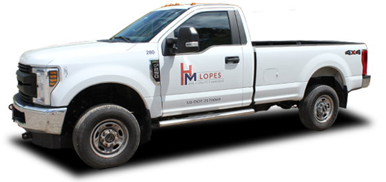 HM Lopes branded pickup truck