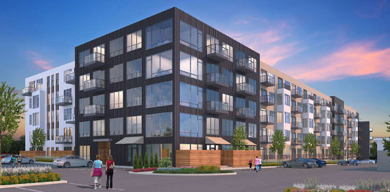 Rendering of a luxury apartment complex